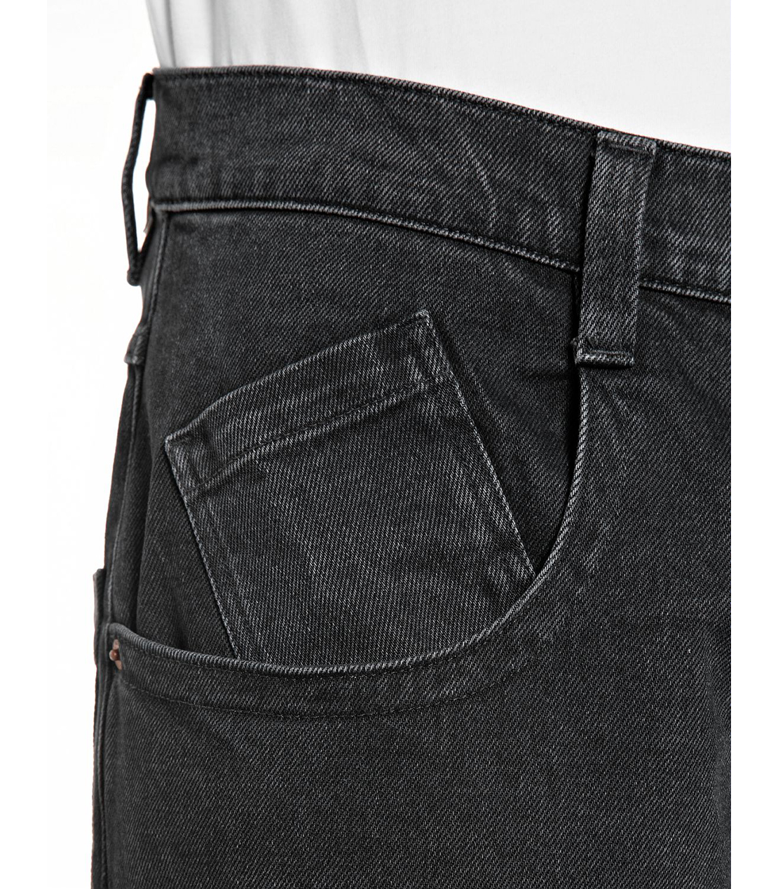 バギーフィットFERYSブラックオーバーダイデニム 詳細画像 ブラック 7